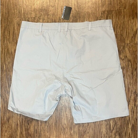 Big And Tall Men’s Winston  Chino Shorts Light Gray Size 52 NWT Side Pockets - Picture 2 of 4